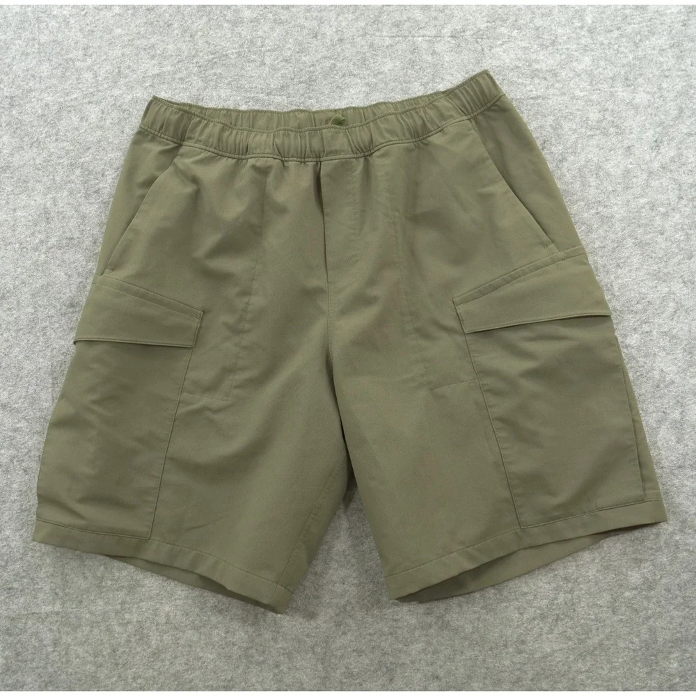 Lululemon Shorts Mens Extra Green Cargo Pockets Versa Elastic Waist Hiking